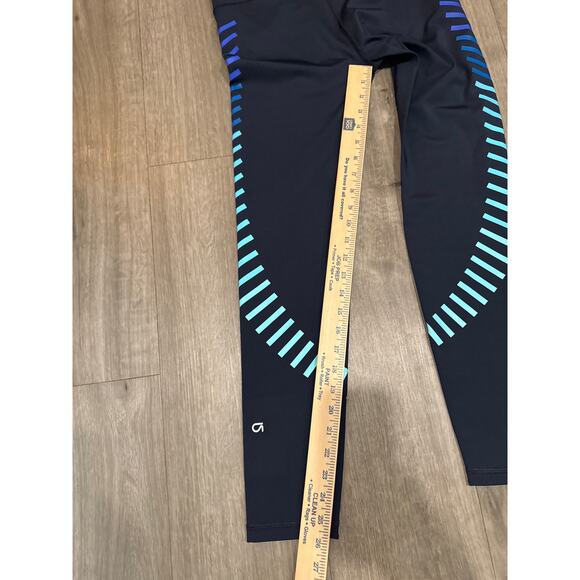 Gap Fit Leggings Navy Blue w Teal Accents Size M - Picture 8 of 8